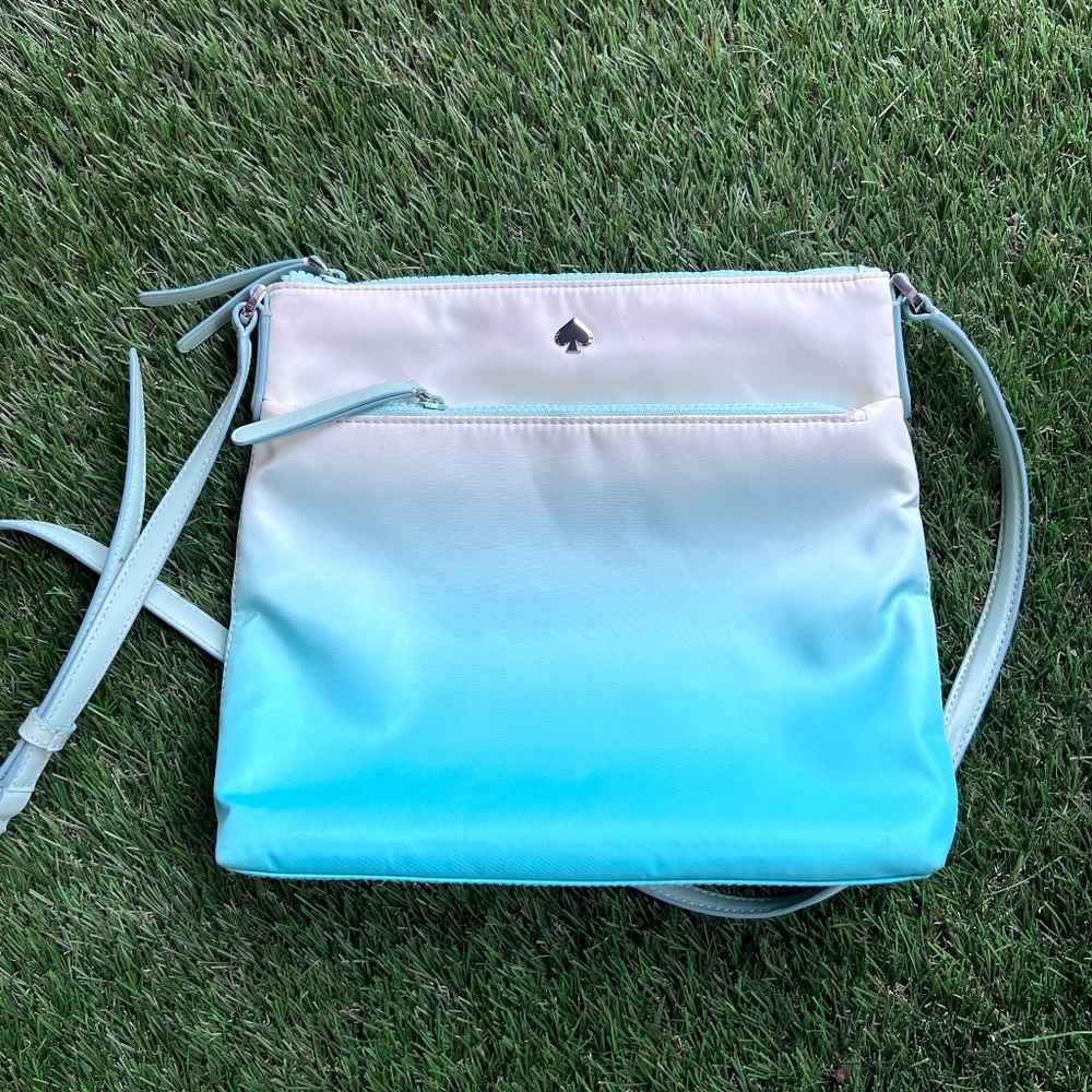 Kate Spade Jae Degrade Flat Crossbody Purse, Fiji Green